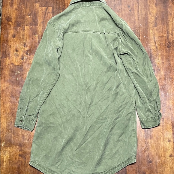 Time & Tru Small Denim Chambray Shirt Dress 1/2 Button Long Sleeve Lyocell Lot - Picture 7 of 11